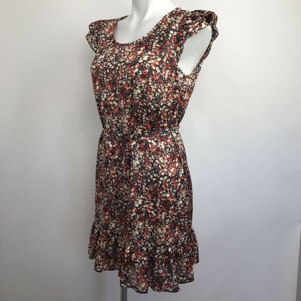 Tulle Anthropologie Sheath Dress Ruffle Hem Sz M - Picture 2 of 8